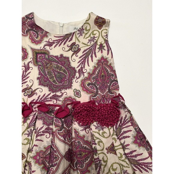 Pili Carrera Puffy Dress Sleeveless Dress Girls Size 5 - Picture 2 of 8
